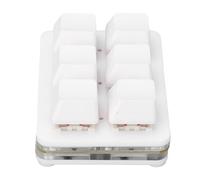 ASHATA Tastiera meccanica compatta cablata programmabile RGB per designer e musicisti Tasti ABS 6 acrilici (WHITE)