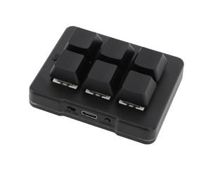 ASHATA Tastiera meccanica da gioco per PC a 6 tasti, 2,4 G, Bluetooth, con programmazione macro, RGB, con una sola mano, per