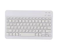 ASHATA Tastiera Russa Wireless da 10 Pollici, Tastiera Professionale Bluetooth Wireless Ultrasottile Portatile Compatibile con iOS/Android/Windows