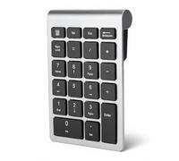 ASHATA Tastierino Numerico, Tastiera Numerica Wireless 22 Tasti Mini Tastiera Ergonomica Wireless USB 2.4G con Ricevitore, per Android, per Windows, per Mac OS (Iron Grey)