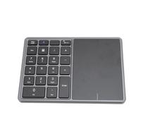 ASHATA Tastierino Numerico Wireless 22 Tasti 4.2 2.4G Touchpad Dual Mode per PC Desktop Portatile, Batteria a Lunga Durata (grigio scuro)