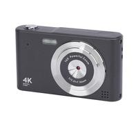 ASHATA Telecamera da Viaggio Compatta, Schermata IPS 4K 48MP da 2,4 Pollici Portable AUFOFOCUS 16X Zoom Digital Camera per Viaggi (BLACK)