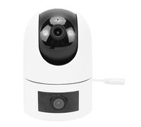 ASHATA Telecamera di Sicurezza Interna 2K, Telecamera WiFi PTZ per Sicurezza Domestica, Doppia Lente 3MP 2.4G 5G 2 Bande Pet Cam BT Tracciamento Automatico per Tata Domestica Cat Dog