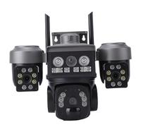 ASHATA Telecamere di Sicurezza Solari Wireless 1080P per Esterni, Telecamera di Sicurezza PTZ a 360° per Esterni con Rilevamento del Movimento PIR, connettività 4G, Accesso Remoto