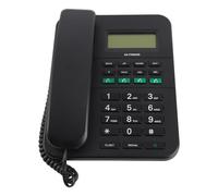 ASHATA Telefono cablato con display LCD HD e volume regolabile per uso domestico. Design elegante (BLACK)