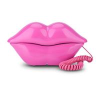 ASHATA Telefono Cablato,Telefono Cellulare Carino per Ufficio a Casa, Decorazioni per la Casa con Labbra Rosse Sexy,Telefono Fisso Decorazione per Un