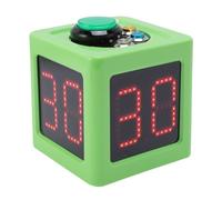 ASHATA Timer a 4 Lati per Scacchi e Poker (GREEN) | Cronometro per il conto alla rovescia, portatile a batteria, orologio da torneo, timer sportivo multifunzionale