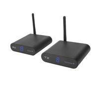 ASHATA Trasmettitore e Ricevitore AV, Kit di Estensione AV Wireless da 200 M / 656 Piedi, Kit di Estensione Convertitore Adattatore TV Plug and Play per Home Theater (EU)