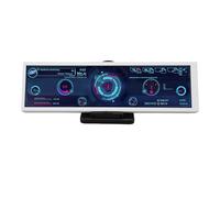 ASHATA USB C PC Temp Monitor, IPS Mini schermo secondario, rotazione automatica a 360 gradi, risoluzione 1920x480, supporto temi dinamici con CPU RAM HDD dati FPS Monitor per RasPi, (con touch)