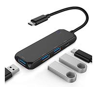 ASHATA USB HUB, Hub USB Adattatore per Cavo di espansione Splitter a 4 Porte Multi-Laptop PC Ultra-Veloce Tipo-C 2.0, Adattatore USB per Mouse, Tastiera, Ventola USB, Stampante USB