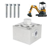 ASHATA Valvola a Farfalla a 3 Vie Valvola di Controllo Dell'acceleratore Valvola Idraulica per Mini Escavatore con Costruzione in Acciaio in Lega Installazione Diretta