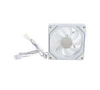 ASHATA Ventola con alloggiamento ARGB PWM da 120 mm con pale morbide e funzionamento silenzioso per PC per giochi, costruzione ABS, 1 pezzo (lama positiva bianca)