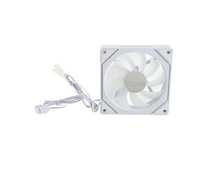 ASHATA Ventola con alloggiamento ARGB PWM da 120 mm con pale morbide e funzionamento silenzioso per PC per giochi, costruzione ABS, 1 pezzo (lama positiva bianca)