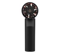 ASHATA Ventola di Raffreddamento Portatile Leggera, Flusso D'aria Migliorato, Ricaricabile per Ufficio, Campeggio, Batteria da 3000 MAh (BLACK)