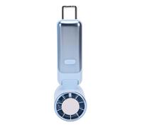 ASHATA Ventola di Raffreddamento Portatile Ricaricabile USB Design Portatile a 6 velocità per il Divertimento Quotidiano All'aperto (BLUE)