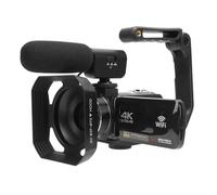 ASHATA Videocamera 4K, videocamera 56MP HD WiFi Vlogging per YouTube Zoom digitale 18x Touch Screen da 3 pollici fotocamera digitale con microfono stabilizzatore obiettivo grandangolare