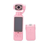 ASHATA Videocamera POV Portatile, Obiettivo Rotabile 180°, 4K (PINK)