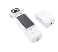ASHATA Videocamera POV Portatile, Obiettivo Rotabile 180°, 4K (WHITE)
