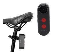 ASHATA Vista Posteriore in Bici con Semaforo di Coda, CAM della Telecamera per Biciclette HD 1080p, 6 luminosità Regolabile Ad Angolo Largo 140 ° IPX6 APP APP CONTROLLO CONTROLLO (64G)