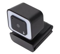 ASHATA Webcam HD per PC con Microfono per la Registrazione del Rumore, Luce di Riempimento Regolabile, Fotocamera Web per Streaming USB con Messa a Fuoco Automatica per Laptop/Desktop,