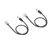 ASHATA XLR Passa Attraverso il Cavo, Montaggio del Pannello Maschile a Connettore Femmina 3 Pin D Tipo di Tipo XLR, per i Microfoni Amplificatori in Fase di Illuminazione Stadio, 2 (SILVER)