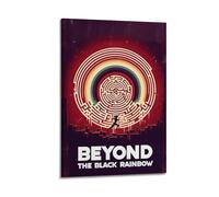 ASHDRUWQHR Beyond The Black Rainbow, poster su tela con stampa artistica da parete estetica moderna per soggiorno, 30 x 45 cm, con cornice