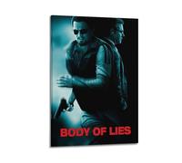 ASHDRUWQHR Poster su tela, stampa artistica da parete con motivo "Body of Lies", stampa artistica moderna per soggiorno, 50 x 75 cm, con cornice