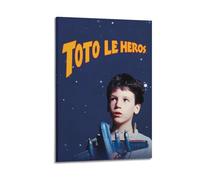 ASHDRUWQHR Toto The Hero Poster su tela, stampa artistica da parete con stampa artistica da parete moderna per soggiorno, 20 x 30 cm, con cornice