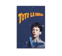 ASHDRUWQHR Toto The Hero Poster su tela, stampa artistica da parete con stampa artistica moderna per soggiorno, 30 x 45 cm, senza cornice