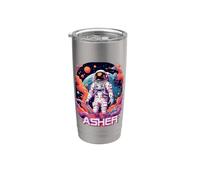 ASHER - Nome ragazzo simpatico con un astronauta cool Bicchiere termico in acciaio inox doppia parete