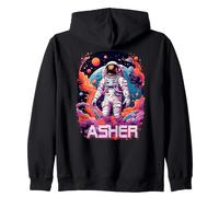 Asher - Nome Ragazzo Simpatico con Un Astronauta Cool Felpa con Cappuccio