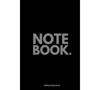 ASHFORD Hardcover Lined Notebook,: A5-200 Pages, for Writing and Journaling, 90 GSM Thick Paper, 6 inches x 9 inches (Black)