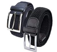 Ashford Ridge nero e Blu scuro cinghie elastiche Set regalo (girovita 80cm - 90cm) per gli uomini