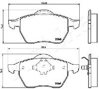 ASHIKA 50000312 KIT PASTIGLIE FRENO, FRENO A DISCO