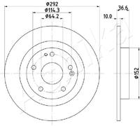 ASHIKA 61-04-427 Disco freno