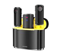 Ashikoi 1 SET Professionale Wireless Lavalier Microfono Doppio Canale Wireless Microfono per Registrazione di Gioco Intervista