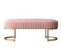ASHILD Mobile portaoggetti per Ingresso/corridoio Panca Armadietto in Ferro Divano e Sgabello Cuscino in Spugna Addensato Ingresso Bagno Portante 150 kg (Color : Pink, Size : 80cm/31.5in)