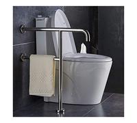 ASHILD Robusta maniglione di Sicurezza per doia per Vasca da Bagno, maniglioni a Forma di U per WC e Doe, maniglione da Parete a Pavimento per Bagno, Guida di Supporto cromata Lucida, Impugnatura a