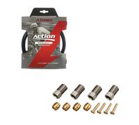 Ashima Shimano 5x2.3 Mm Brake Cable Kit 3 M Oro Black / Silver