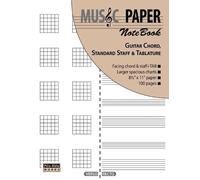 Ashkan Mashhour MUSIC PAPER NoteBook - Guitar Chord, Standard Staff (Tascabile)