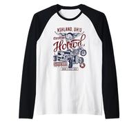 Ashland OH Hotrod - Design Vintage per Auto e Moto Maglia con Maniche Raglan