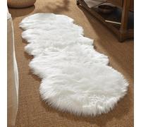 Ashler - Tappeto in finta pelliccia, 6 x 1,8 m, lavabile in lavatrice, per cameretta dei bambini