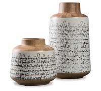 Ashley Furniture Signature Design - Set di vasi Megan - marrone chiaro/nero
