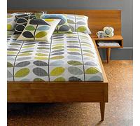 Ashley Wilde Orla Kiely Scribble STEM Sea Grass/Duck Egg: casalinga Federa - 2 per Confezione