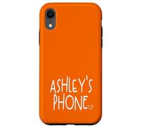 Ashley's Phone Ashley Nome Personalizzato Bianco Arancione Custodia per iPhone XR