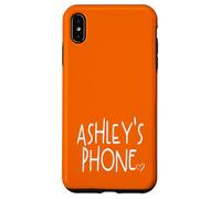 Ashley's Phone Ashley Nome Personalizzato Bianco Arancione Custodia per iPhone XS Max