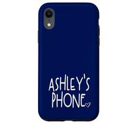 Ashley's Phone Ashley Nome Personalizzato Bianco Blu Custodia per iPhone XR