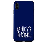 Ashley's Phone Ashley Nome Personalizzato Bianco Blu Custodia per iPhone XS Max