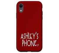 Ashley's Phone Ashley Nome Personalizzato Bianco Maroon Rosso Custodia per iPhone XR