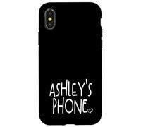 Ashley's Phone Ashley Nome Personalizzato Bianco Nero Custodia per iPhone X/XS
